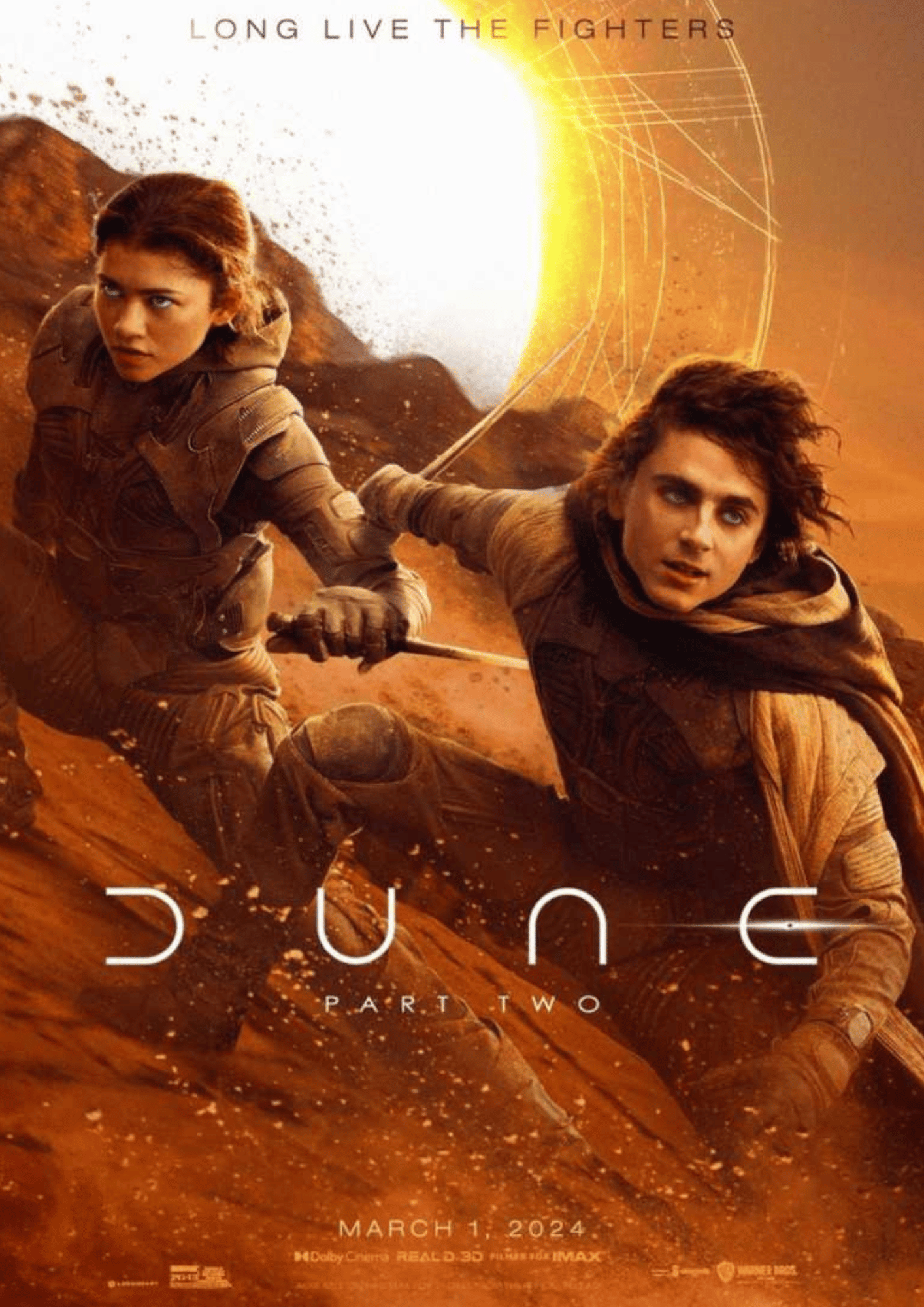 Dune (titled on-screen as Dune: Part One) is a 2021 American epic science fiction film directed and co-produced by Denis Villeneuve, who co-wrote the screenplay with Jon Spaihts, and Eric Roth. It is the first of a two-part adaptation of the 1965 novel by Frank Herbert. Set in the distant future, the film follows Paul Atreides as his family, the noble House Atreides, is thrust into a war for the deadly and inhospitable desert planet Arrakis.