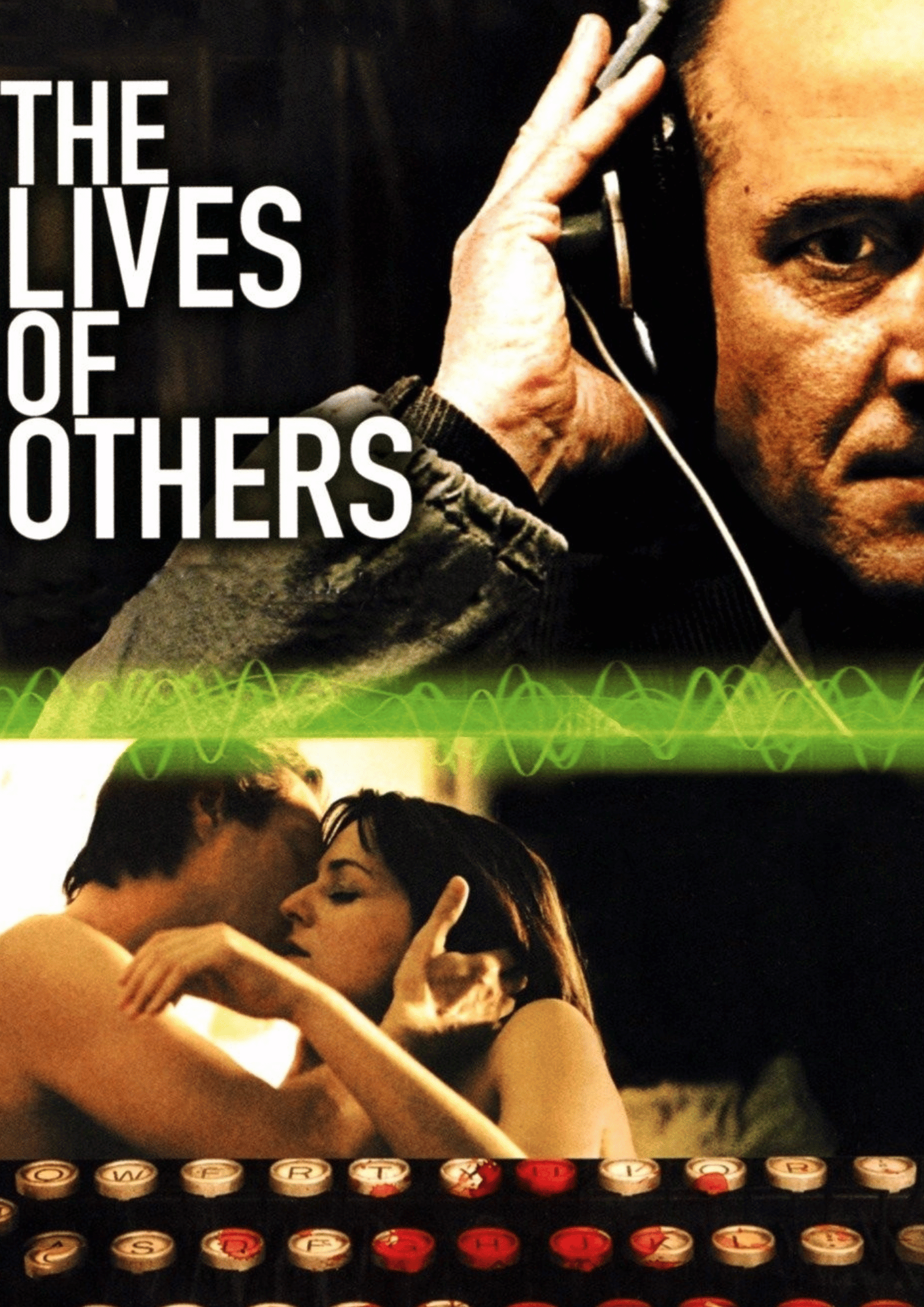 künstlerisches Filmplakat mit emotionalen Szenen und symbolischen Elementen