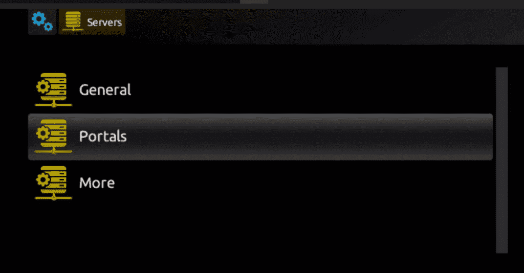 Wählen Sie die Option „Portale“ und drücken Sie darauf.